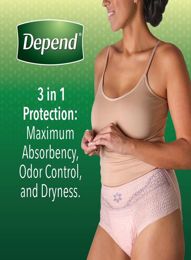 Depend FIT-FLEX Incontinence Underwear for Women, Disposable, Maximum Absorbency, Medium, Blush, Tan (44 Count) - Image 5